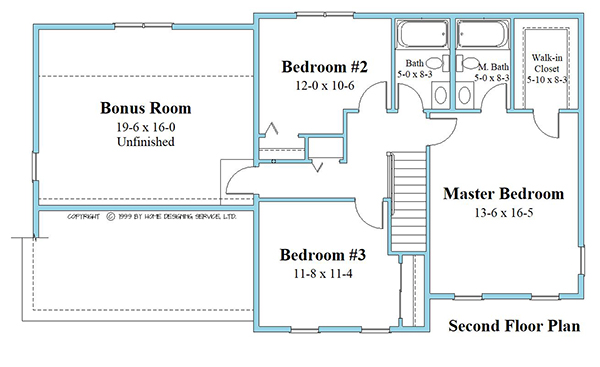 colonial second floor plan